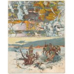 NAPOLEON - 13 db régi képeslap lithokkal / 13 pre-1945 postcards with some lithos