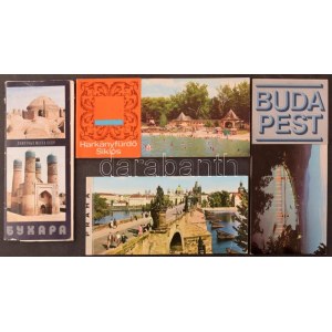 9 db MODERN magyar és külföldi képeslap füzet / 9 modern Hungarian and other postcard booklets