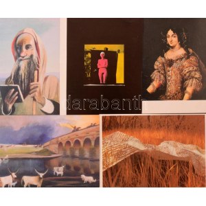 Kb. 100 db MODERN képzőművészeti képeslap / Cca. 100 modern art postcards