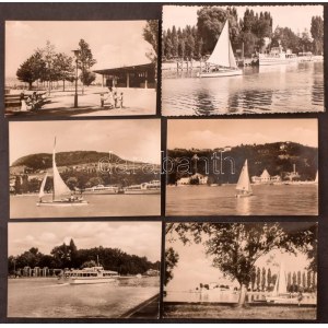 BALATON - Kb. 200 db MODERN retro képeslap az 1950-es évektől, régi idők hangulata...