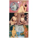 Kb. 89 db MODERN használatlan motívum képeslap: erotikus meztelen Pin-up lányok / Cca...