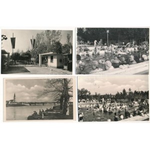 JÁSZ-NAGYKUN-SZOLNOK VÁRMEGYE - 60 db MODERN magyar város képeslap (1950-1960)