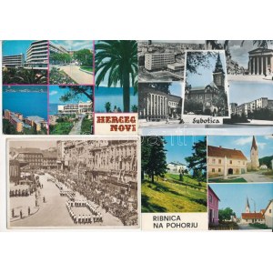 JUGOSZLÁVIA - 20 db MODERN város képeslap / YUGOSLAVIA - 20 MODERN town-view postcards