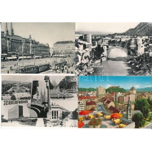 JUGOSZLÁVIA - 20 db MODERN város képeslap / YUGOSLAVIA - 20 MODERN town-view postcards