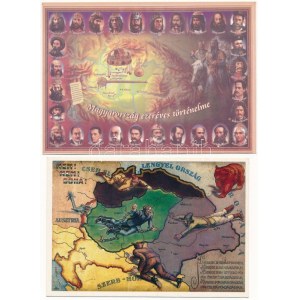 11 db MODERN magyar propaganda képeslap / 11 modern Hungarian propaganda postcards