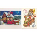MIKULÁS - 15 db MODERN üdvözlő képeslap / Saint Nicholas - 15 modern greeting motive postcards