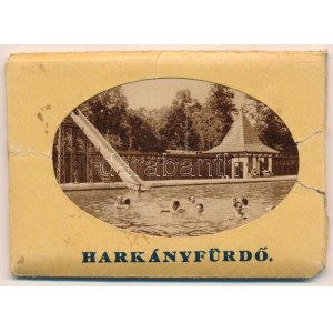 Harkányfürdő - 10 db kis méretű nyomtatvány tokba, Barasits kiadása (8,8 x 5,8 cm)