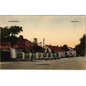 Szentistván, utca részlet. Hangya szövetkezet kiadása (EK)