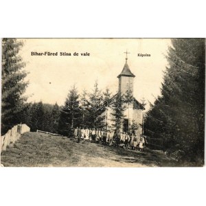 1908 Biharfüred, Stana de Vale, Stina de Vale; Kápolna, erdélyi folklór. Helyfi László kiadása / chapel...