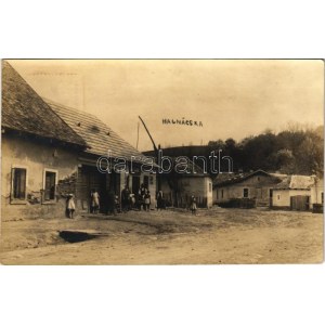 Ajnácskő, Hajnácska, Hajnácka (Gömör); utca, Jenő Fischer üzlete / street, shop. photo