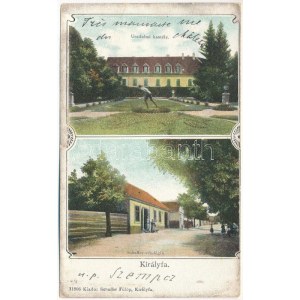 1909 Királyfa, Králová pri Senci; Uradalmi kastély, Schaffer vendéglő. Schaffer Fülöp kiadása / castle, restaurant...