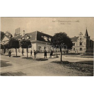 Trencsénteplic, Trencianske Teplice; Posta. Wertheim Zsigmond kiadása / post office