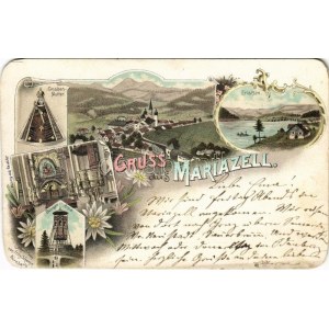 1897 (Vorläufer!) Mariazell, Gnaden-Mutter, Erlafsee, Bürger-Alpe, Inneres der Kirche / pilgrimage site...