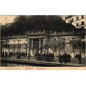 1906 Karlovy Vary, Karlsbad; Felsenquelle / well, spring