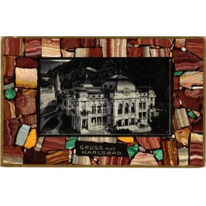 Karlovy Vary, Karlsbad; Kaiserbad / spa. L.V. Enders'sche Art Nouveau litho (EK)