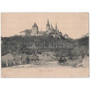Praha, Prag; Pozdrav z Prahy, Hradcany. Tiskopis / giant postcard (31 x 23 cm) (small tear)