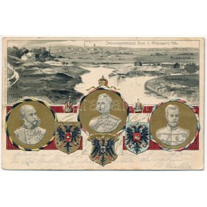 1902 Myslowice, Myslowitz (Ober-Schlesien); Dreikaiserreichs Ecke. Verlag Max Pölle / Three Emperors' Corner, German...