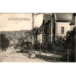 1910 Stuttgart, Alte Weinsteige Zahnradbahn Stuttgart-Degerloch / Rack Railway, train