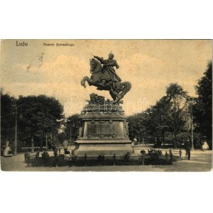 Lviv, Lwów, Lemberg; Pomnik Sobieskiego / statue (EK)