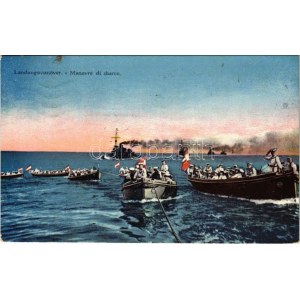 1914 K.u.K. Kriegsmarine Landungsmanöver / Manovre di sbarco / Austro-Hungarian Navy training, landing mariners. C...