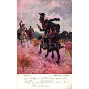 Napadniety ordynans / WWI military attack, cavalry s: S. Adam