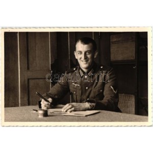 1942 Military WWII, German Luftwaffe officer, photo (gluemark)