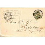 1905 Száz korona magyar bankjegy. Szecessziós montázs újévi motívumokkal ...
