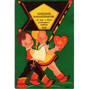 1946 Országos Parasztnapok Az Ipar a Mezőgazdaságért kiállítás. Globus Rt. s: Mallász Gitta + So. Stpl. (non PC) (EK...