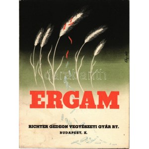 1949 Ergam. Richter Gedeon Gyógyszer és Vegyészeti Gyár Rt. reklám / Hungarian medicine advertisement s: Chy...