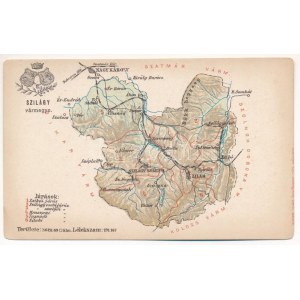 Szilágy vármegye térképe. Kiadja Károlyi Gy. / Map of Salaj county (EK)