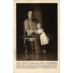 Seine Majestät Kaiser Franz Josef mit Erzherzog Franz Josef Otto, Sohn des Erzherzog-Thronfolgers ...