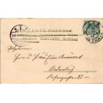 1902 Prosit Neujahr / New Year greeting art postcard with circus clown, monkey riding on a pig, clovers. litho (EK...