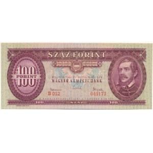 1962. 100Ft B 012 049173 T:UNC,AU Hungary 1962. 100 Forint B 012 049173 C:UNC,AU Adamo F31