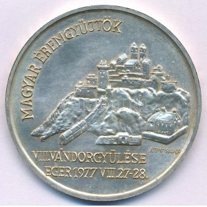 Képíró Zoltán (1944-1981) / 1977. Dobó István / MÉE VIII. Vándorgyűlése Eger jelzett Ag emlékérem (25,12g/0.800/42...