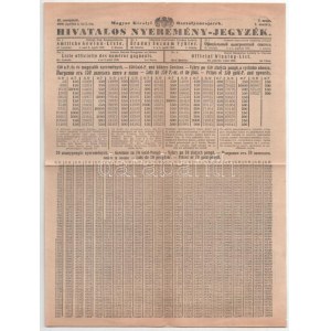 1939. 42. Magyar Királyi Osztálysorsjáték második osztály egynyolcad sorsjegye bélyegzéssel, vízjeles papíron ...