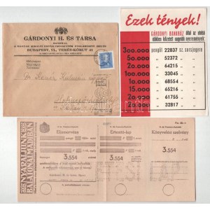 1939. Gárdonyi H. és társa reklámja...
