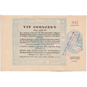 Budapest 1965. VIT (Világifjúsági Találkozó) sorsjegy 043 osztály, 69528 T:XF,VF