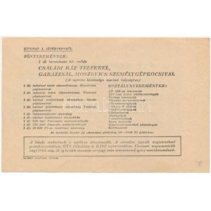 Budapest 1965. VIT (Világifjúsági Találkozó) sorsjegy 043 osztály, 69528 T:XF,VF