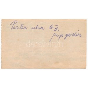 ~1920-1930. Mercur Váltóüzleti Részvénytársaság kitöltetlen csekk T:F