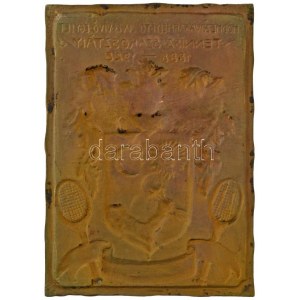 ~1928. Hódmezővásárhelyi Torna és Vívó Egylet - Tennisz Szakosztály 1888-1928 egyoldalas bronz plakett, gravírozva ...