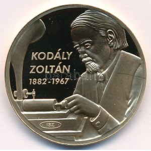 ifj. Szlávics László (1959-) 2012. Nagy Magyarok / Kodály Zoltán aranyozott Cu emlékérem tanúsítvánnyal (40mm) T...