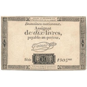 Franciaország 1791. 5L Assignata T:F France 1791. 5 Livres Assignata C:F Krause P#A49