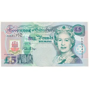 Gibraltár 1995. 5P T:F szép papír Gibraltar 1995. 5 Pounds C:F nice paper Krause P# 25a