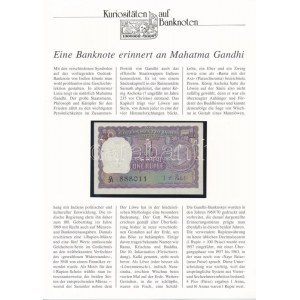 India 1969. 1R Gandhi német nyelvű leírással T:I India 1969.1 Rupee Gandhi with german description C:AU Krause P...