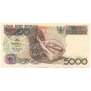 Indonézia 1997. 5000R T:VF,F szép papír Indonesia 1997. 5000 Rupiah C:VF,F fine paper Krause P...