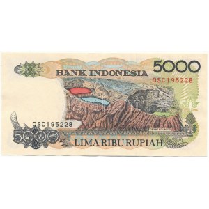 Indonézia 1997. 5000R T:VF,F szép papír Indonesia 1997. 5000 Rupiah C:VF,F fine paper Krause P...