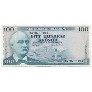 Izland 1974-1980. (1961) 100K T:F kis szakadás Iceland 1974-1980. (1961) 100 Kronur C:F small tear Krause P...