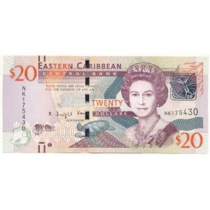 Kelet-Karibi Államok DN (2012-2015) 20$ T:UNC East Caribbean States ND (2012-2015) 20 Dollars C:UNC Krause P...