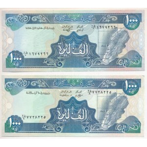 Libanon 1988-1991. 1000L (2xklf) T:UNC Lebanon 1988-1991. 1000 Livres (2xklf) T:UNC Krause P#69a, P#69b...