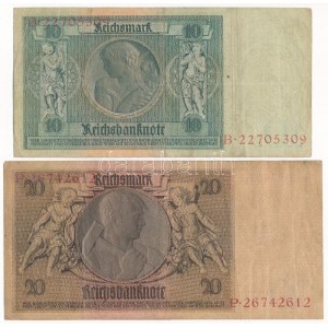 Németország / Weimar Köztársaság 1929. 10M + 20M T:F Germany / Weimar Republic 1929. 10 Mark + 20 Mark C...